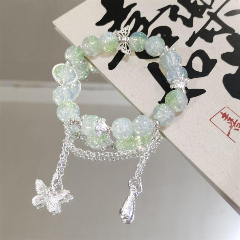 Colorful Crystal Beaded Fishtail Bracelet: Sweet, Fairy-Inspired Gift for Best Friend or Girlfriend - Perfect for May Day Outings