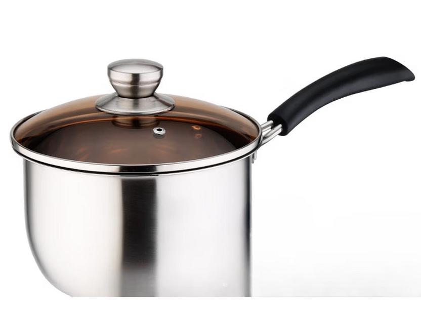 ZISIZ 16cm 304 Stainless Steel Induction Milk Pot