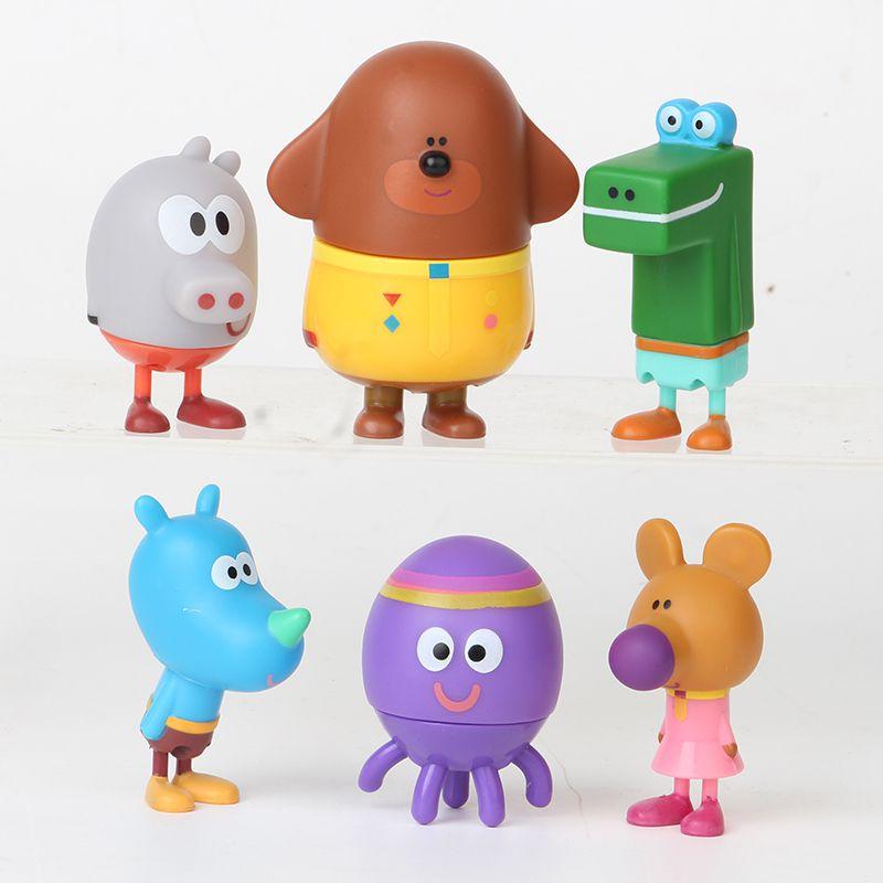 6pcs New Hey Duggee Action Figure Toy Doll Giveaway Badge Kids Xmas Gift Toys