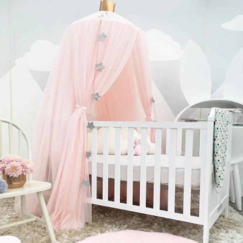 Child Mosquito Net Hanging Tent Star Decoration Baby Bed Crib Canopy Tulle Curtains for Bedroom Play House Tent for Children Kid
