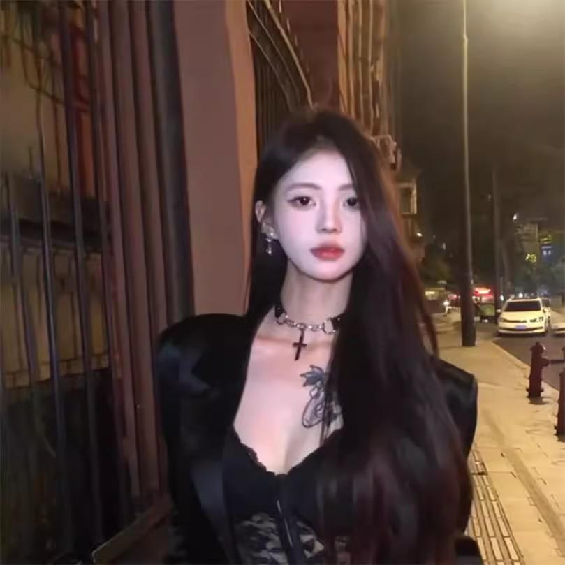 Punk Babes Cross Pendant Necklace Choker Dark Goth Sweet Cool Collar Necklace Collarbone Chain Neck Ring Female