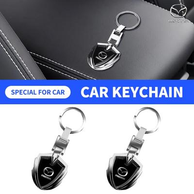 Leather Car Keychain Key Chain Rings Metal For Mazda 2 3 6 5 Atenza CX3 CX5 MX5 CX7 Axela CX30 CX90 CX60 CX50 Car Accessories