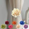 Set of 4 Artificial Flower Curtain Tiebacks Rope Drapes Holder Window Treatments Accessories for Bedroom and Living Room