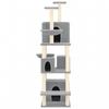 171601 vidaXL Arbre à chat avec griffoirs en sisal Gris clair 180 cm
