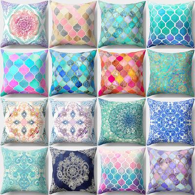 Creative Home Office Pillowcase Geometric Pattern Polyester Pillowcase