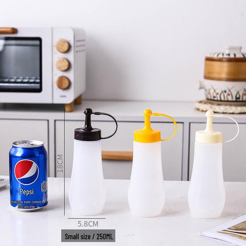 Household Squeeze Oil Bottle - Pointed Mouth for Kitchen Seasoning, Tomato Jam, Salad, or Commercial Use.