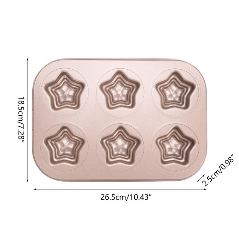 Kuchenform Leicht zu reinigen Dessert Backformen Sternförmiges Kohlenstahlmaterial Kuchenformen Geschenk für Backbegeisterte