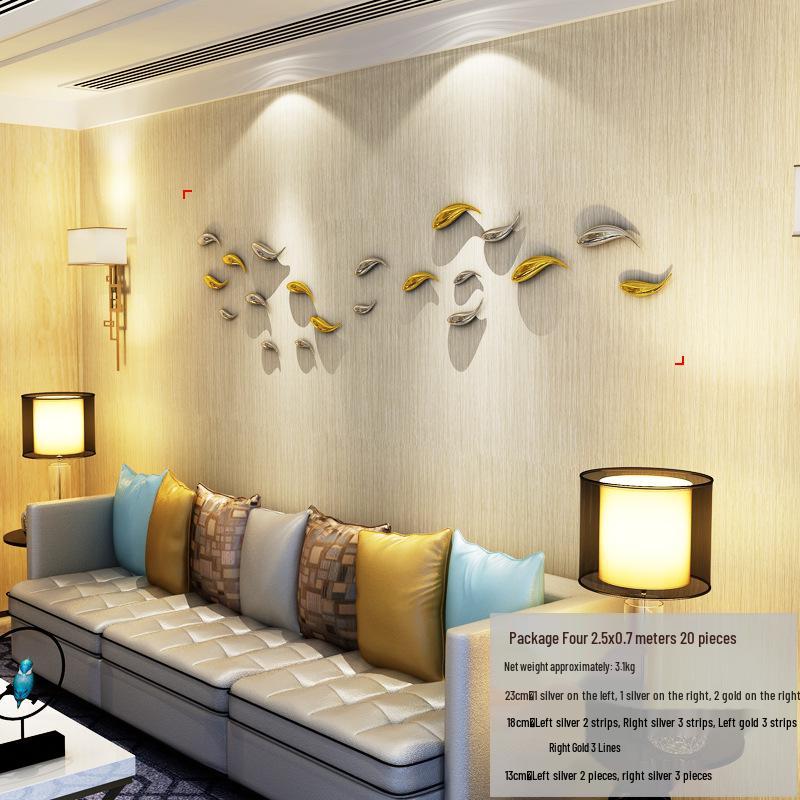 Electroplated Fish Resin Wall Hanging for Indoor Living Room