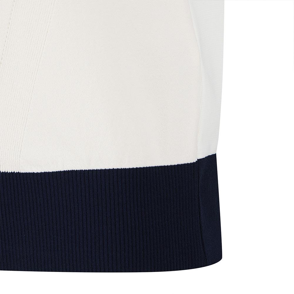 MALBON GOLF Women'S Knit Jersey Hybrid Collar Top Navy (Woman)