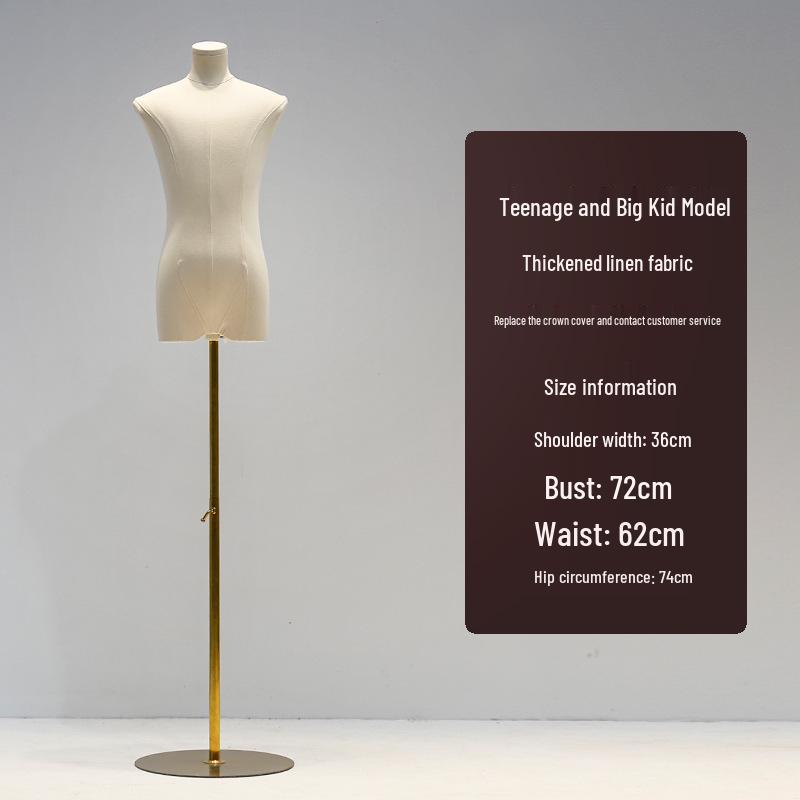 Big Kids' Clothing Store Teen Half-Body Mannequin - Male/Female Display Stand