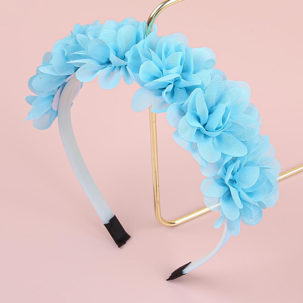 Fashion Chiffon Flower Headbands Plastic Teeth Hairbands Baby Girls Headbands Children Kids Floral Hairband Hair Accessories Set