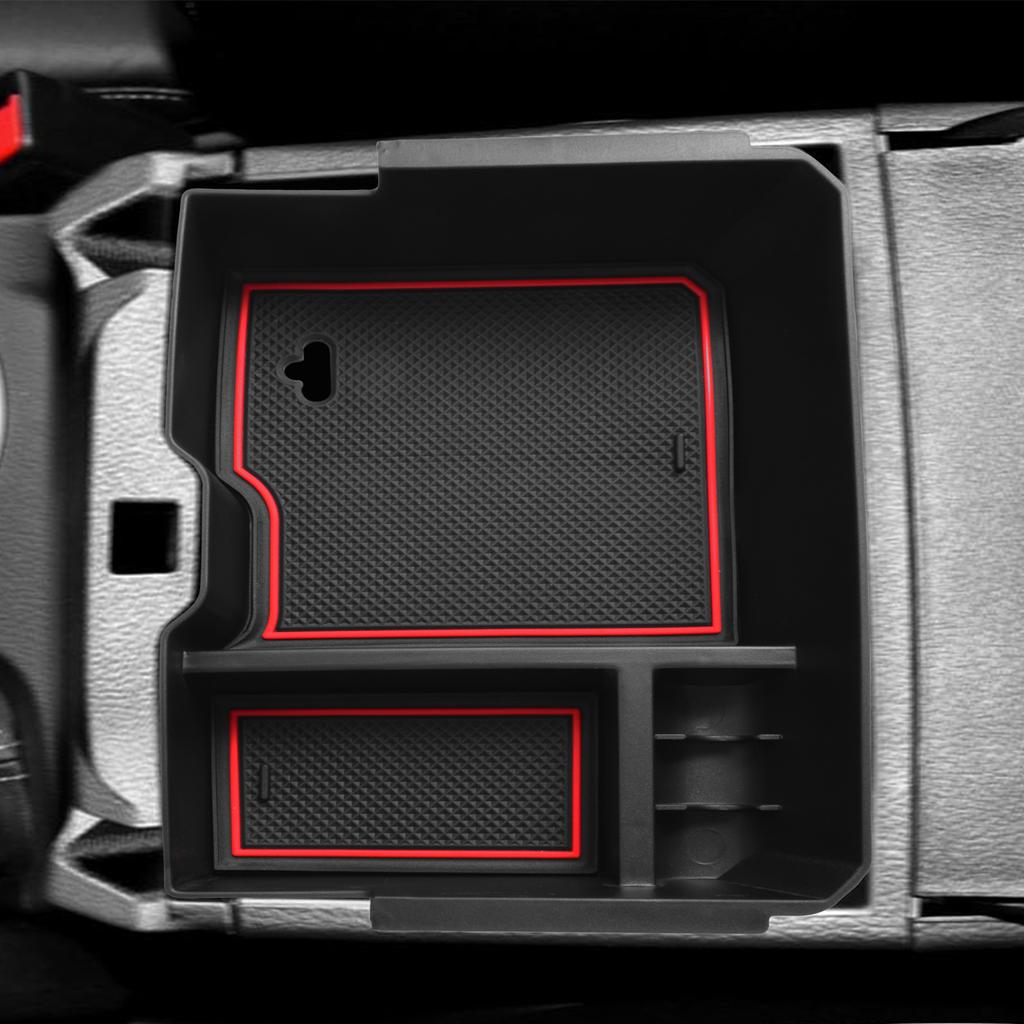 Car Box for 2025 Ford Ranger Armrest Storage Accessories Insert Tray Center Console Organizer (Mechanical Handbrake Version)