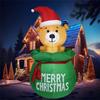 Inflatable Toy Bear In Bag Christmas Inflatable Model Luminous Inflatable Model Christmas Atmosphere Decoration Model