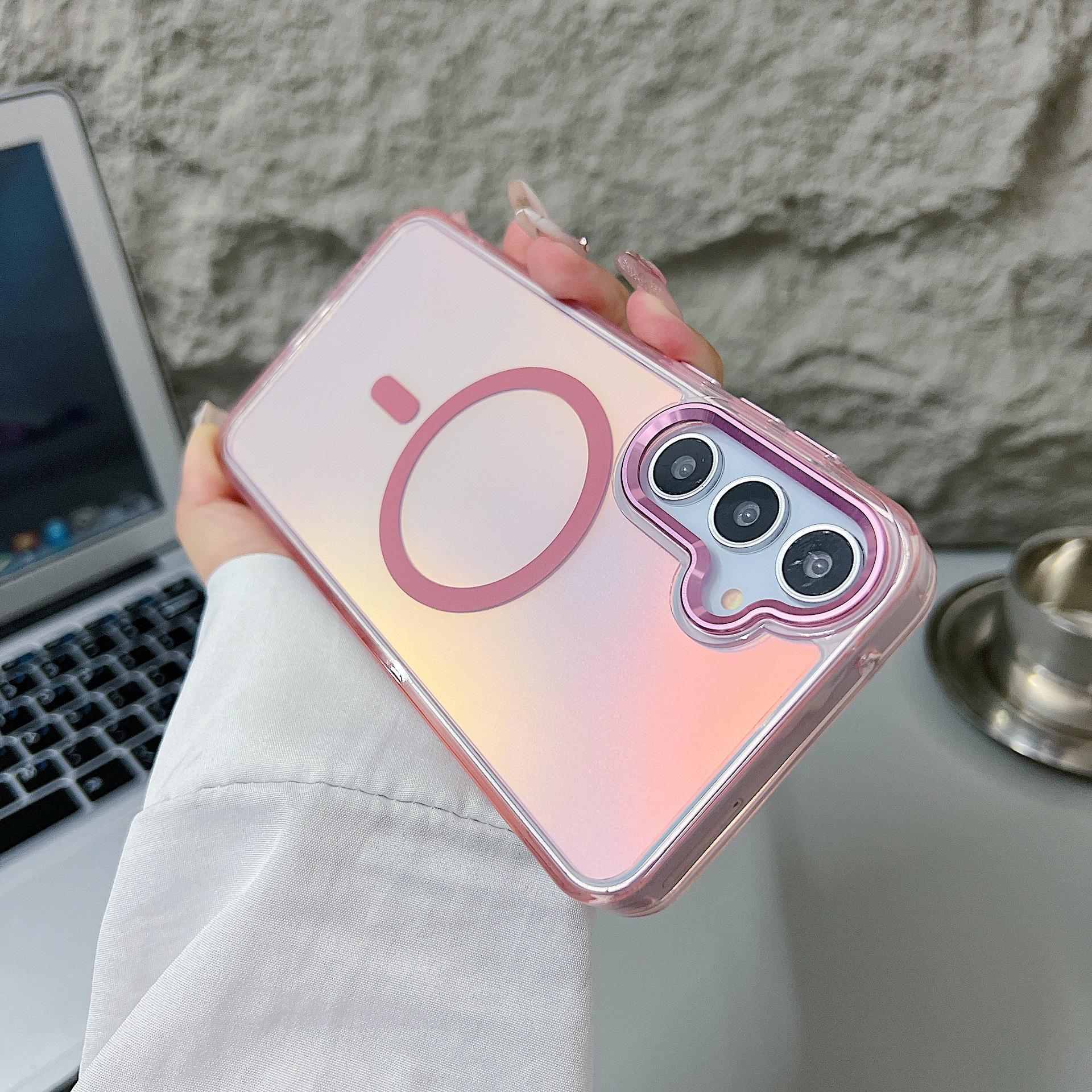 

Bright Chameleon Magnetic Suction Suitable for Samsung A56 Mobile Phone Case Colorful A55 A06 Full Cover Super Anti Fall SAM A56 5G Global Edition