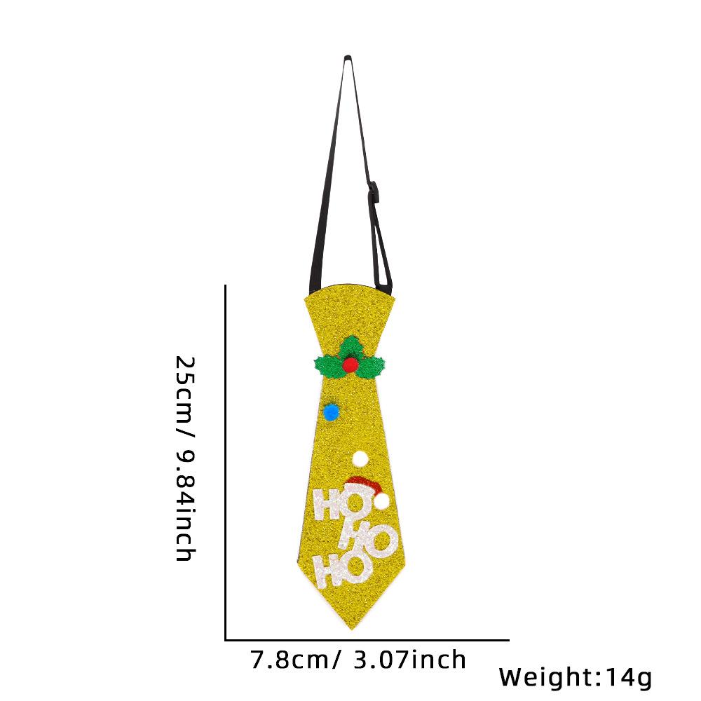 Felt Christmas Tie Ornaments - Snowman, Reindeer, Christmas Tree Décor