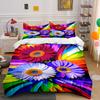 Multicolored Daisies and Swirls. Bedding Sets Duvet Cover Sets Duvet Covers Pillowcases(1 * Duvet Cover 2 * Pillowcases Without Duvet Insert)