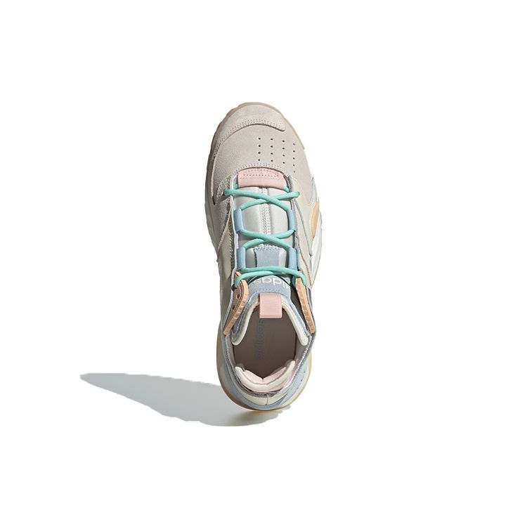 Adidas Originals Streetball Synthetic Leather Suede Low-Top Lifestyle Shoes Women Sneakers Gray White Yellow GZ2793