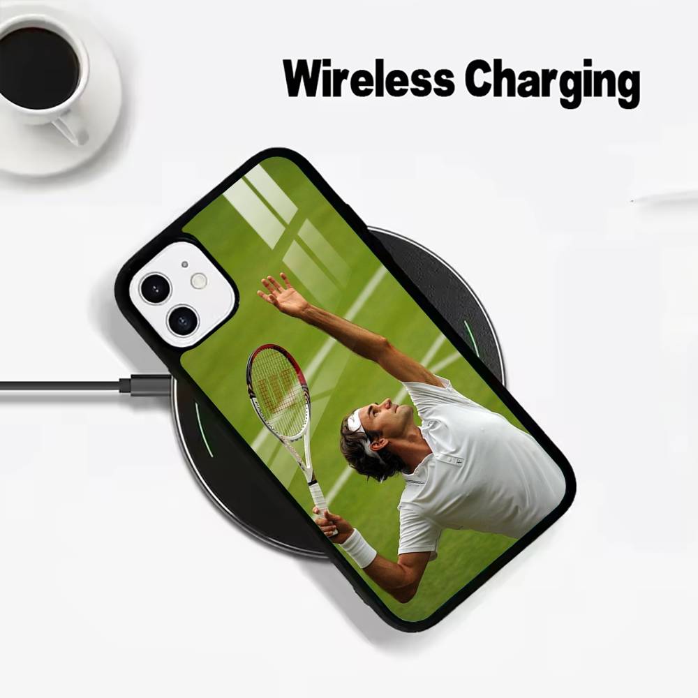 Tennis-Roger Federer For IPhone17 16 15 14 13 12 11 Plus Pro Max Plus Wireless Charger Phone Case