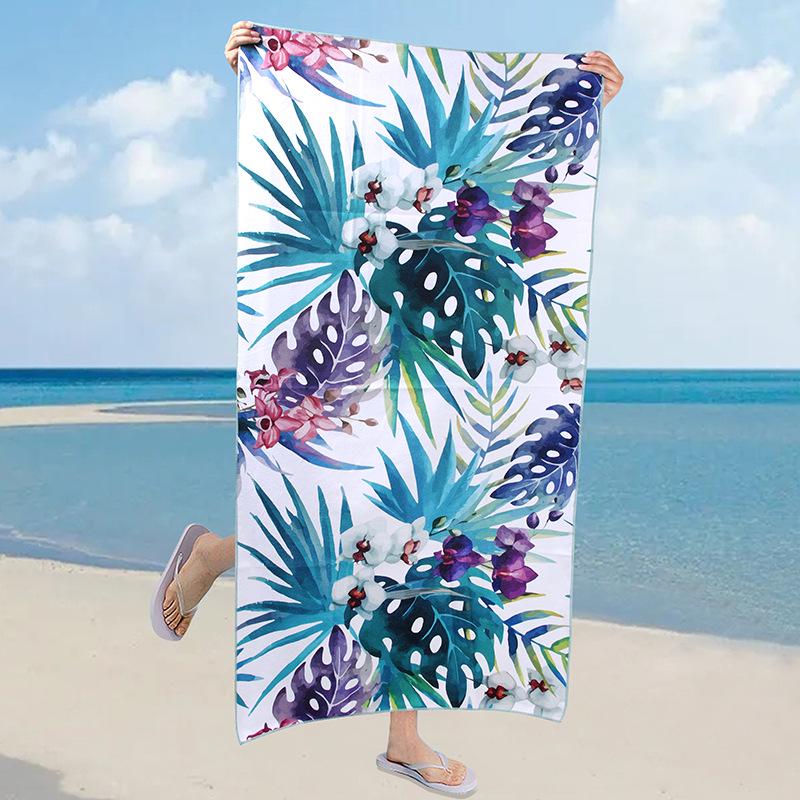 Double-Sided Plush Microfiber Beach Towel, 70x150cm - Quick-Drying, Skin-Friendly, Portable Shawl