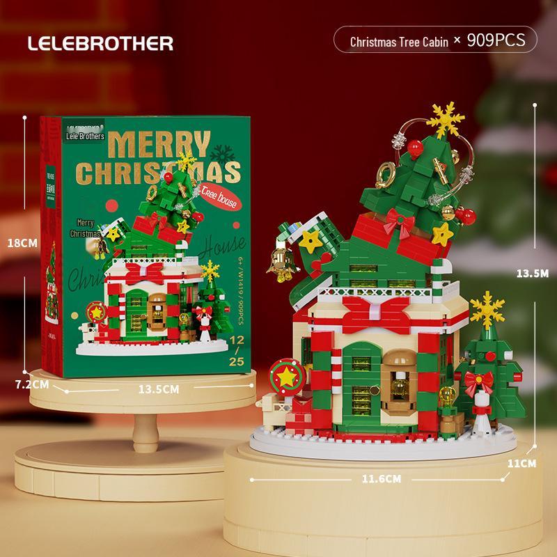 Christmas-Themed Lego-Compatible Building Blocks: Tree, Reindeer & Santa Set