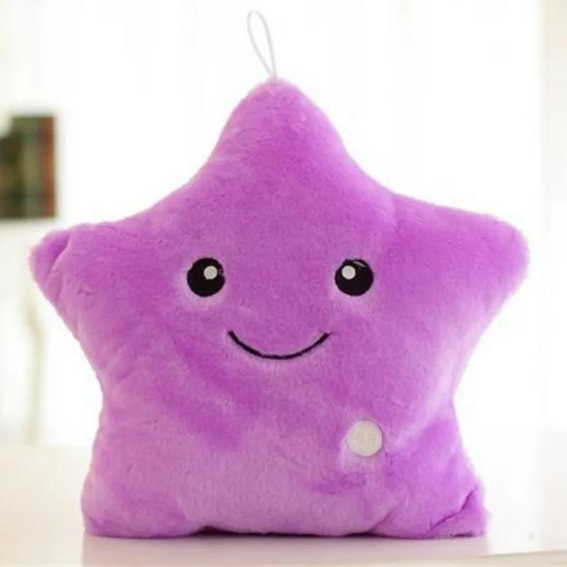 Colorful Glowing Pillow Cute Five-pointed Star Glowing Plush Doll