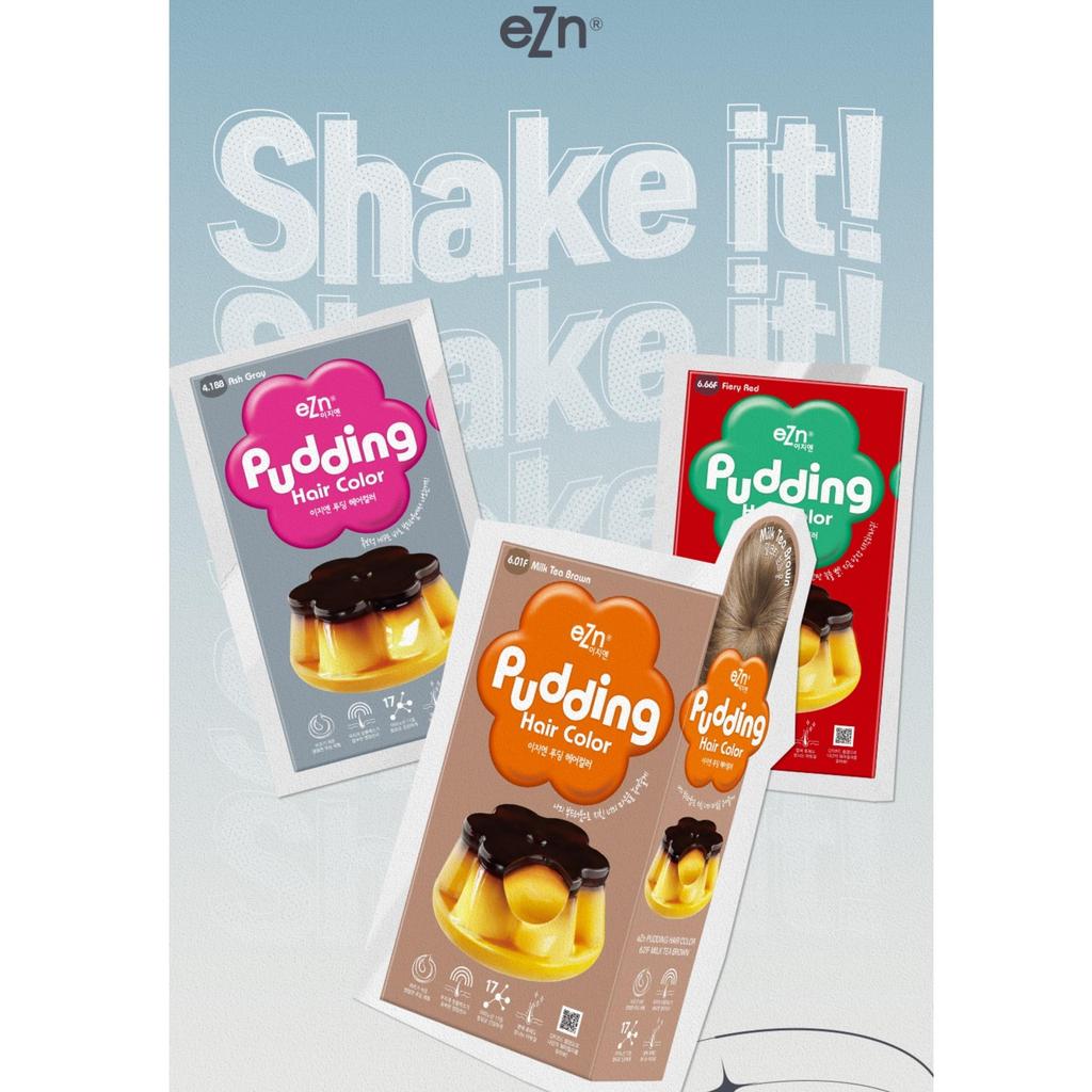 EZN Pudding Haarfarbe 6.01F Milchtee Braun (1 Einheit-140ml), Koreanische Haarprodukte