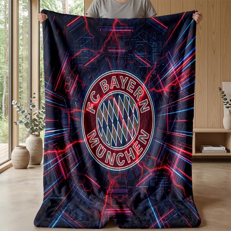 Bayern Munich Theme Blanket Soft Flannel Blanket Plush Throw Blanket Cozy Sofa Bed Blanket for Home Decor