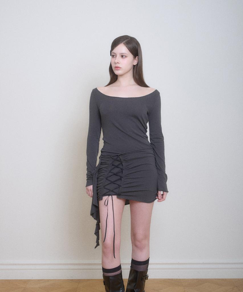 Beliar Vera Corset Dress Dark Gray
