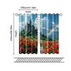 2 Pcs, Filtering Curtains (excluding Rods, Non-movable, Without Batteries) Castle & Floral Rainbow for Use In Bedrooms and