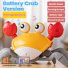 Crawling Crab Baby Toys with Music LED Light Up Musical Toys for Toddler Automatically Avoid Obstacles Interactive Toys for Kids