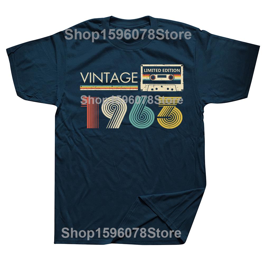 Cassette Vintage 1963 63th 63 Years Old Birthday Party Unisex T Shirts Limited Edition Retro Graphic Tee Cotton Classic Tshirts S