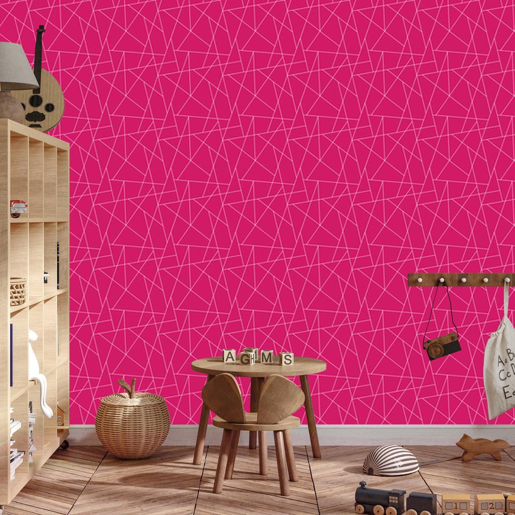 Purple Geometric Pattern Wallpaper for Living Room and Bedroom 50x1000
