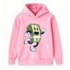 Kids Boys Girls Pullover Hoodie, Retro Cartoon Running Dollar Bill Character Print Casual Long Sleeve Hooded Sweatshirt for Daily Wear and Outdoor