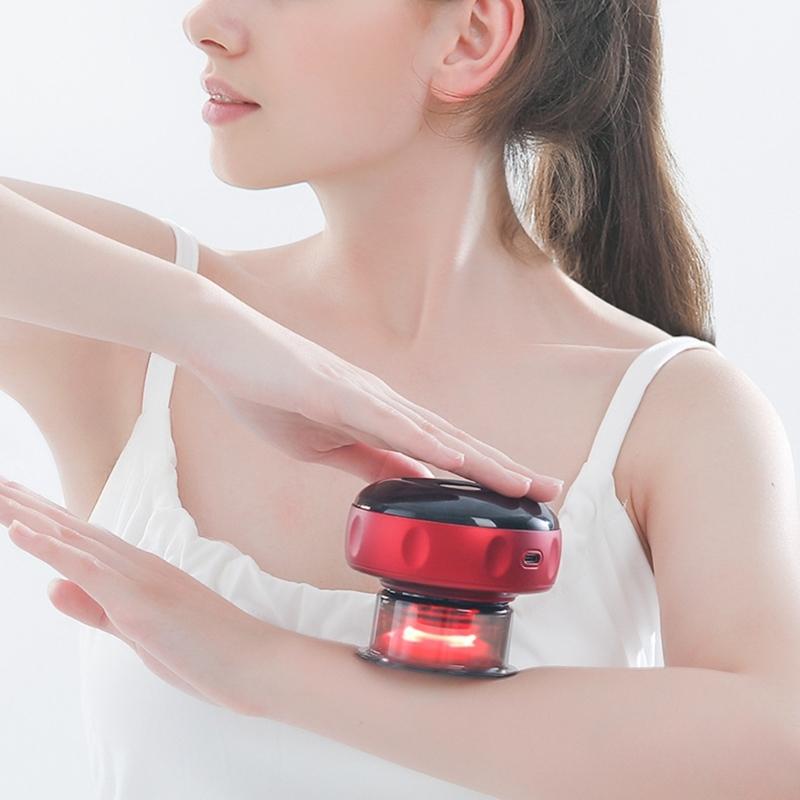 Intelligent Double Cup Electric Cupping Massage Tool with Adjustable Heat and Vibrate for Uncomfort Relief and Wellness