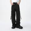 Roupas masculinas Novo produto Nicho Cor sólida Multi bolso Fita emenda Design Workwear Calças