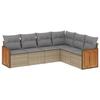 VidaXL Salon de Jardin avec Coussins 6 pcs, Canapés de Patio, Ensemble de Meubles, Mobilier de Terrasse Extérieur, Beige 3260085