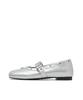 Ssimeez Eyelet Mary Jane Flats (Silver)