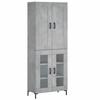 Highboard Concrete Grey 69.5 x 34 x 180 cm Engineered Wood