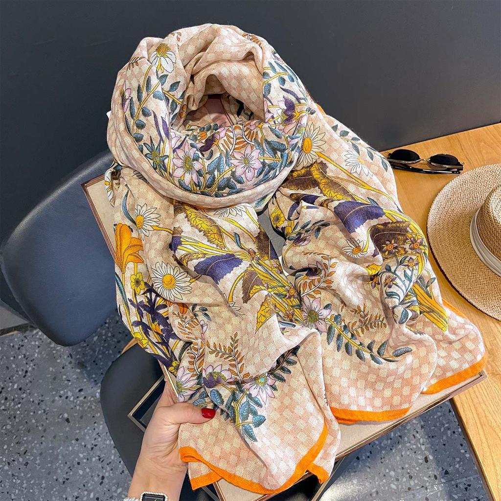 New Spring Summer Warm Scarf For Women Fashion Print Shawl Sun Protection Wrap Pashmina Foulards Foulard Bufandas Poncho