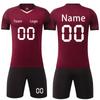 Custom Soccer Uniform Set Men Breathable Short Sleeve Jersey and Shorts Personalized Number Team Kit