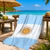 Strandtuch mit Argentinien-Flaggen-Design, Schnelltrocknend, Pflegeleicht, Geeignet für Fitness und Strandurlaub, Sport-Essential