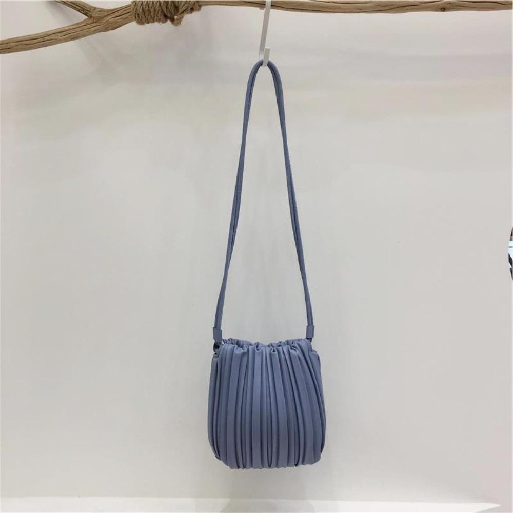 Autumn Winter Fashion PU Leather Crossbody Bag Versatile Use Inner Insert Pocket Shoulder Bag Elegant Pleated Square Bag