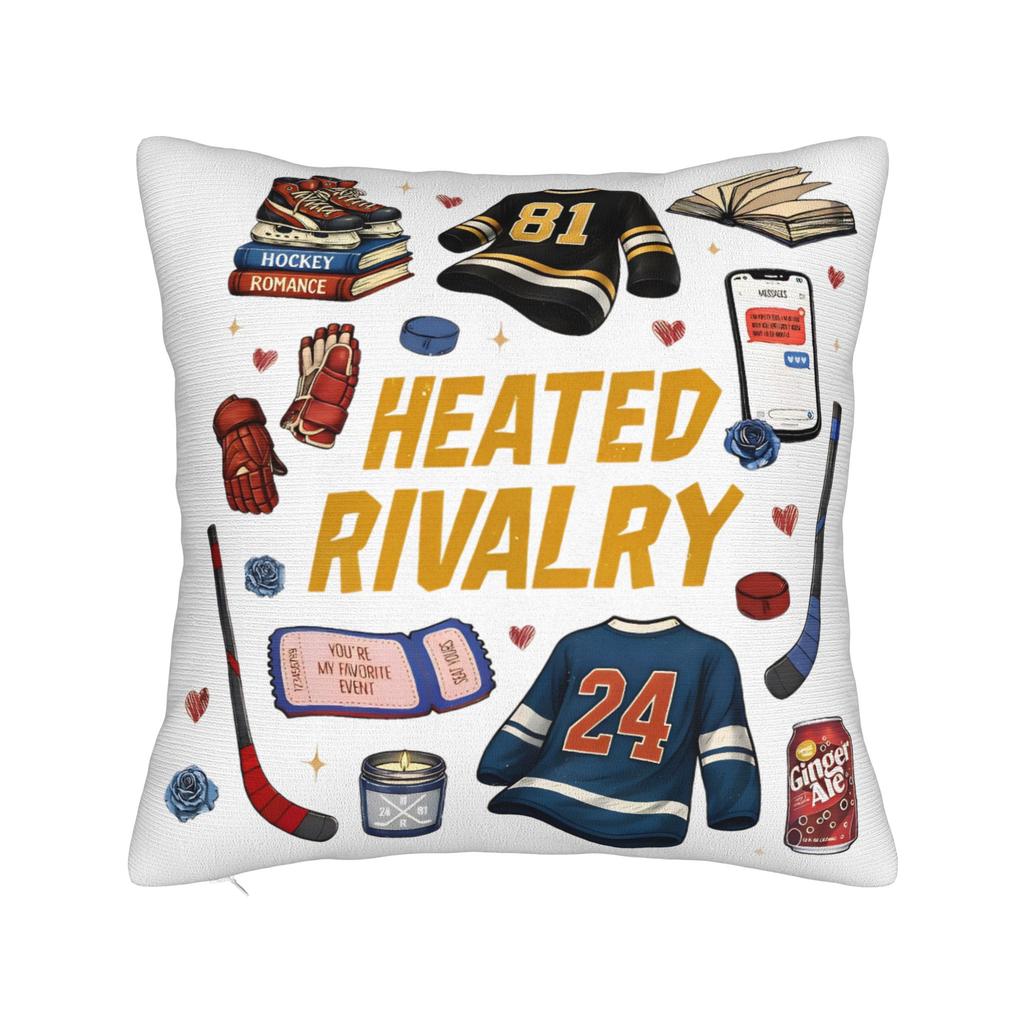 Heated Rivalry Square Pillow Covers Polyester Bed Car Hockey Romance Cushion Cover Cool Home Decoration Throw Pillow Case 45*45