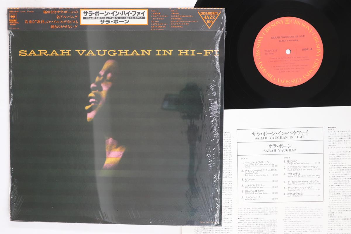 Виниловая пластинка SARAH VAUGHAN Sarah Vaughan In Hi Fi 20AP1419 CBS SONY Япония Obi Джаз Б/у