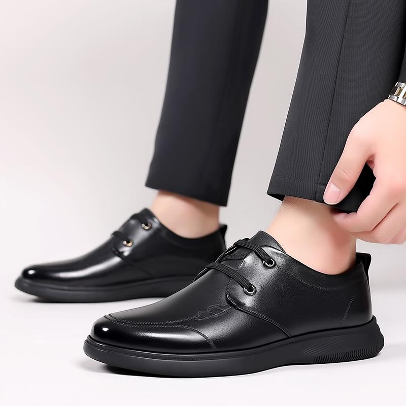 Luxury Derby Dress Leather Men Shoes Lace-up Office Social Shoes Male Party Weeding Shoes Men Spring/Autumn Formal Shoes For Men
