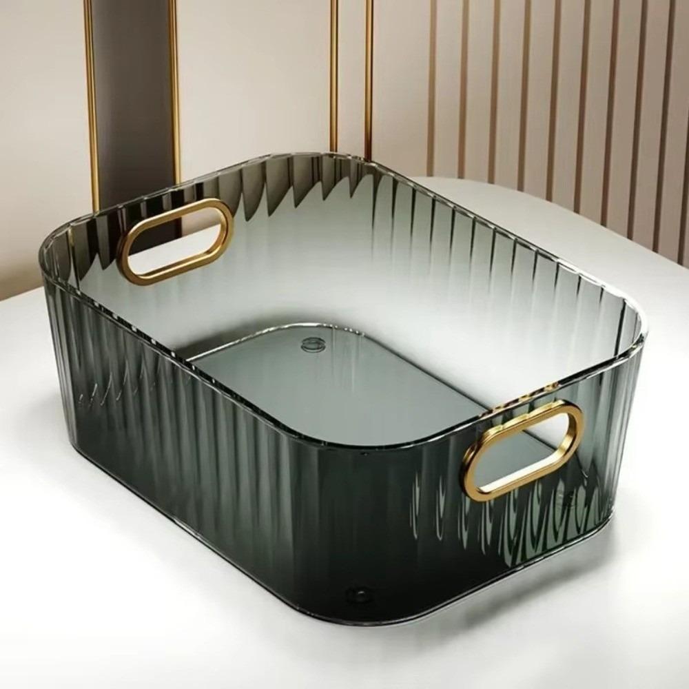 Clear Desktop Cosmetic Storage Box Acrylic Multipurpose Drawer Stackable Organizer Rectangular Shape Makeup Storage Basket