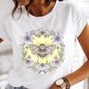 Summer Bee Animal Cartoon Cute Round Neck Pure Cotton Printed Unisexs and Womens Short Sleeved New Personalized Casual Tshirt