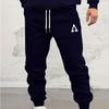 Trendy Pattern Print Drawstring Sweatpants Loose Fit Pants Men's Casual Slightly Stretch Joggers For Spring Autumn Running Jogging