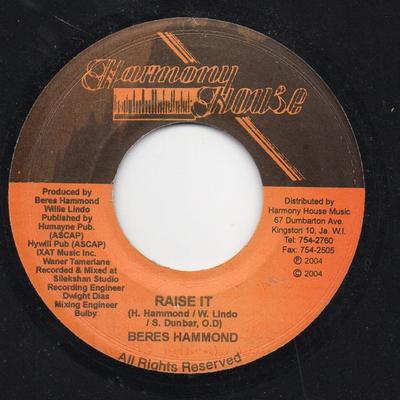 7inch Record BERES HAMMOND Raise It NONE Harmony House 2004 Jamaica Reggae Ska Dub Used