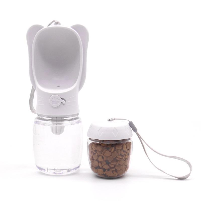 Haustier-Wasserspender Zwei-in-Eins, Outdoor-Hunde-Wasserspender, Reisebecher, Outdoor-Hunde-Wasserflasche, Katzen- und Hundeartikel, Wasser- und Futternapf
